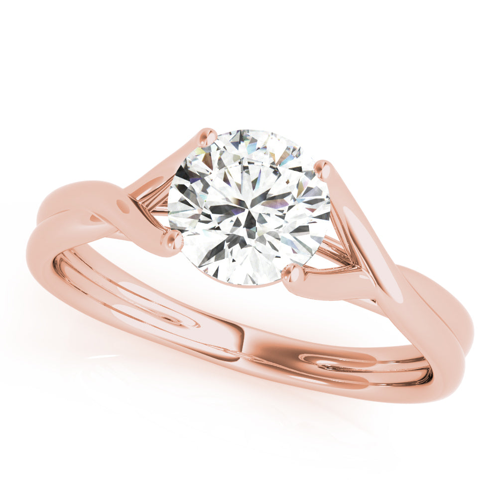 Celestial Solitaire Round Diamond Engagement Ring — 9K/18K Gold & Platinum