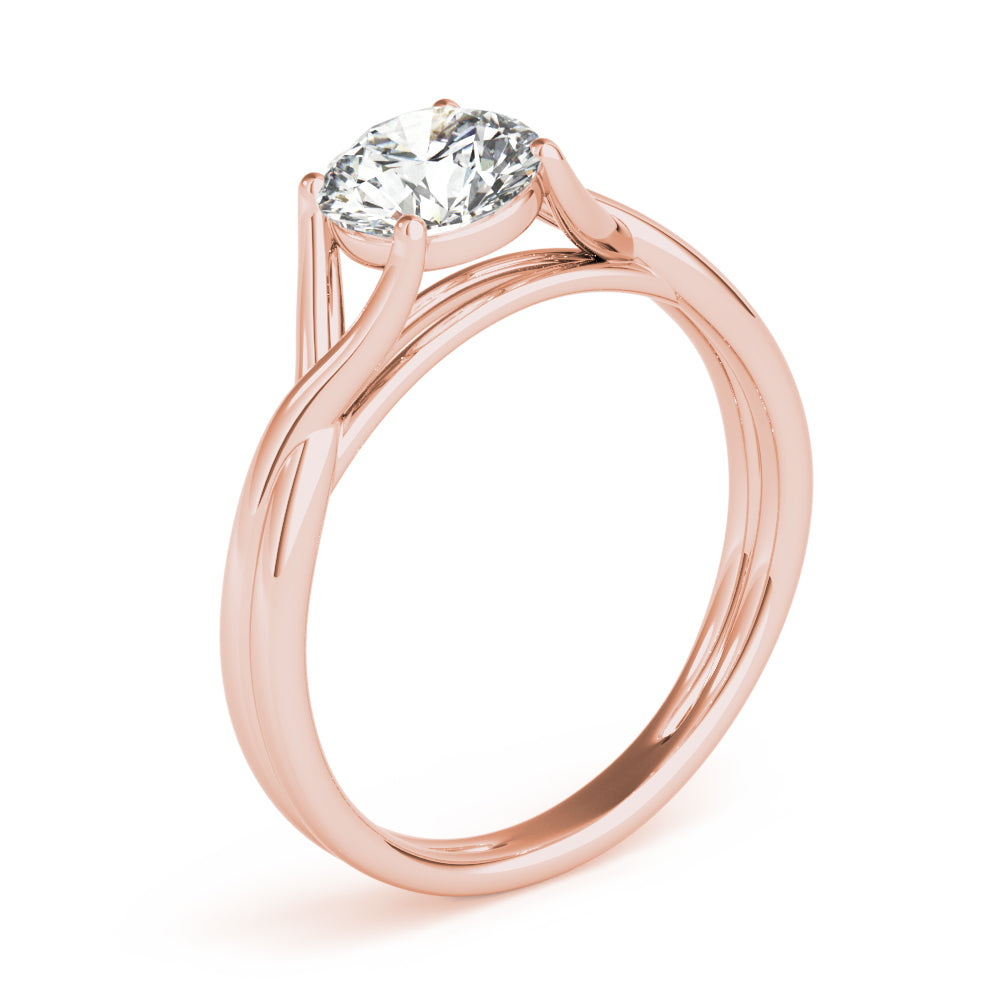 Celestial Solitaire Round Diamond Engagement Ring — 9K/18K Gold & Platinum