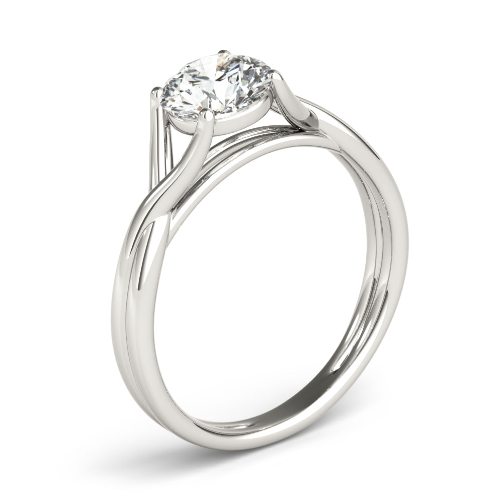 Celestial Solitaire Round Diamond Engagement Ring — 9K/18K Gold & Platinum