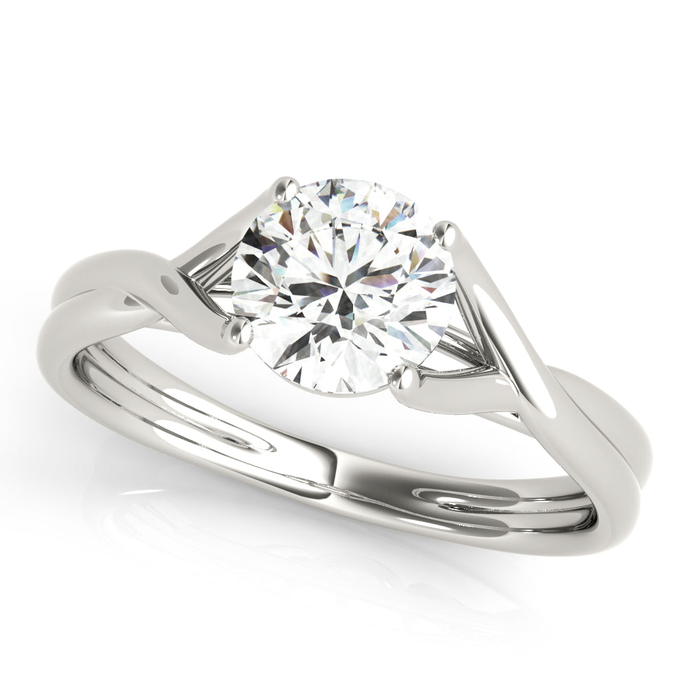 Celestial Solitaire Round Diamond Engagement Ring — 9K/18K Gold & Platinum