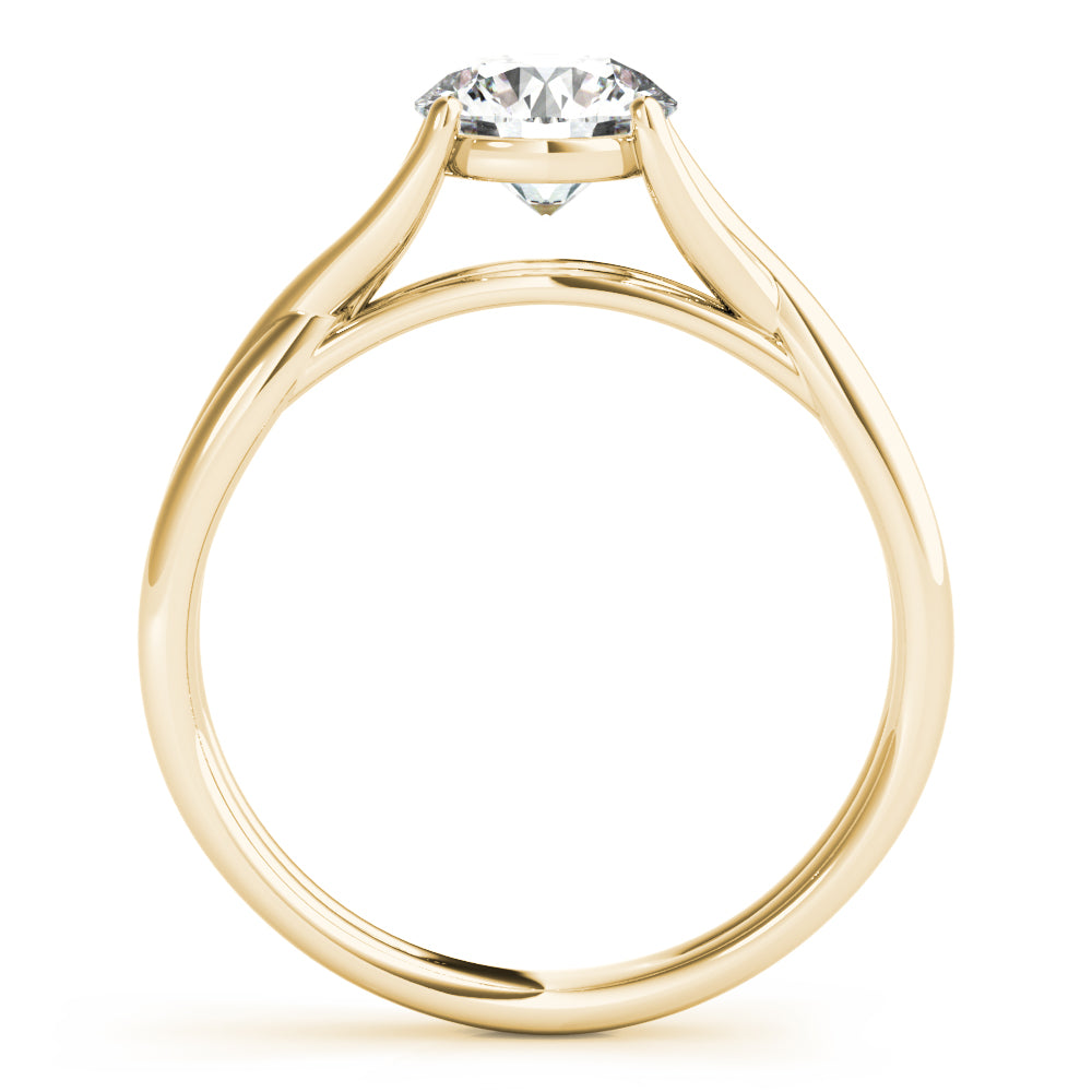 Celestial Solitaire Round Diamond Engagement Ring — 9K/18K Gold & Platinum