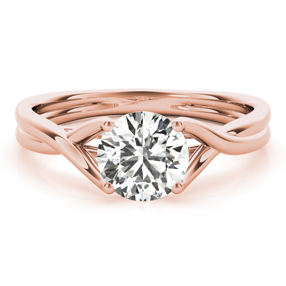 Celestial Solitaire Round Diamond Engagement Ring — 9K/18K Gold & Platinum