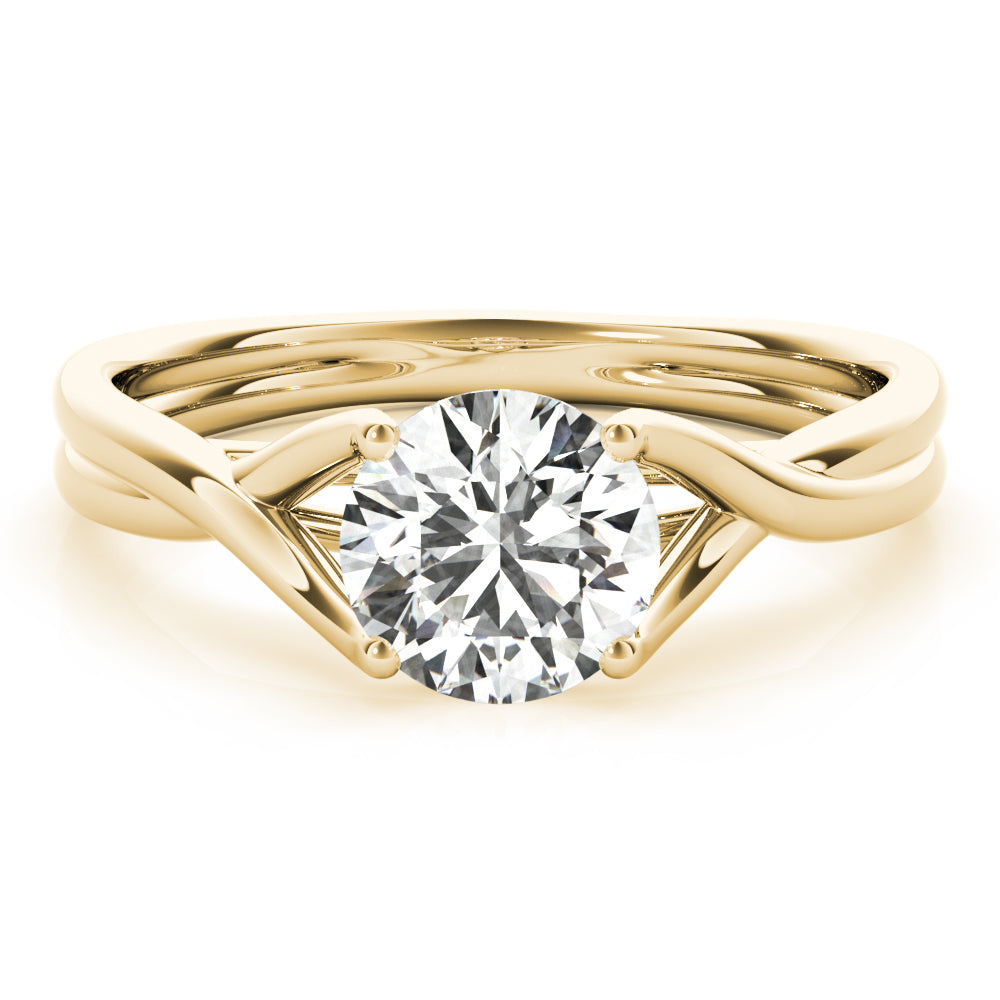 Celestial Solitaire Round Diamond Engagement Ring — 9K/18K Gold & Platinum