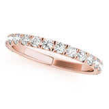 French Cut Half Eternity Ring in Gold & Platinum