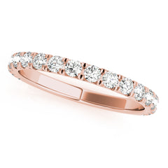 French Cut Half Eternity Ring in Gold & Platinum
