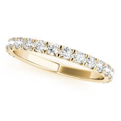 French Cut Half Eternity Ring in Gold & Platinum