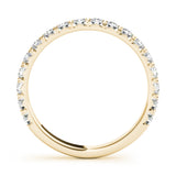 French Cut Half Eternity Ring in Gold & Platinum
