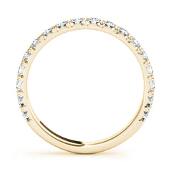 French Cut Half Eternity Ring in Gold & Platinum