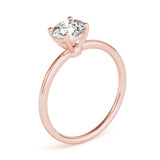 Timeless Solitaire Round Diamond Engagement Ring — 9K/18K Gold & Platinum
