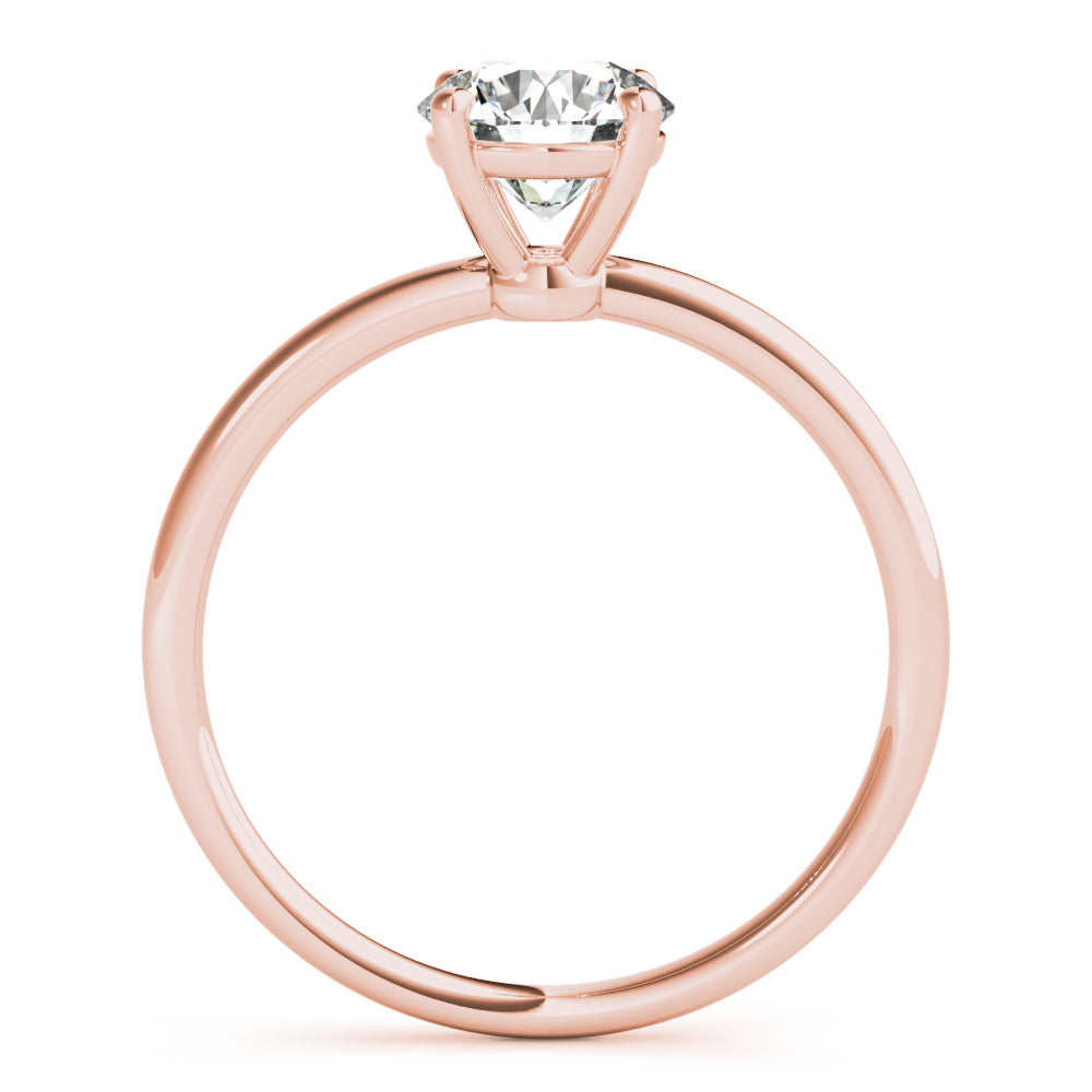Timeless Solitaire Round Diamond Engagement Ring — 9K/18K Gold & Platinum