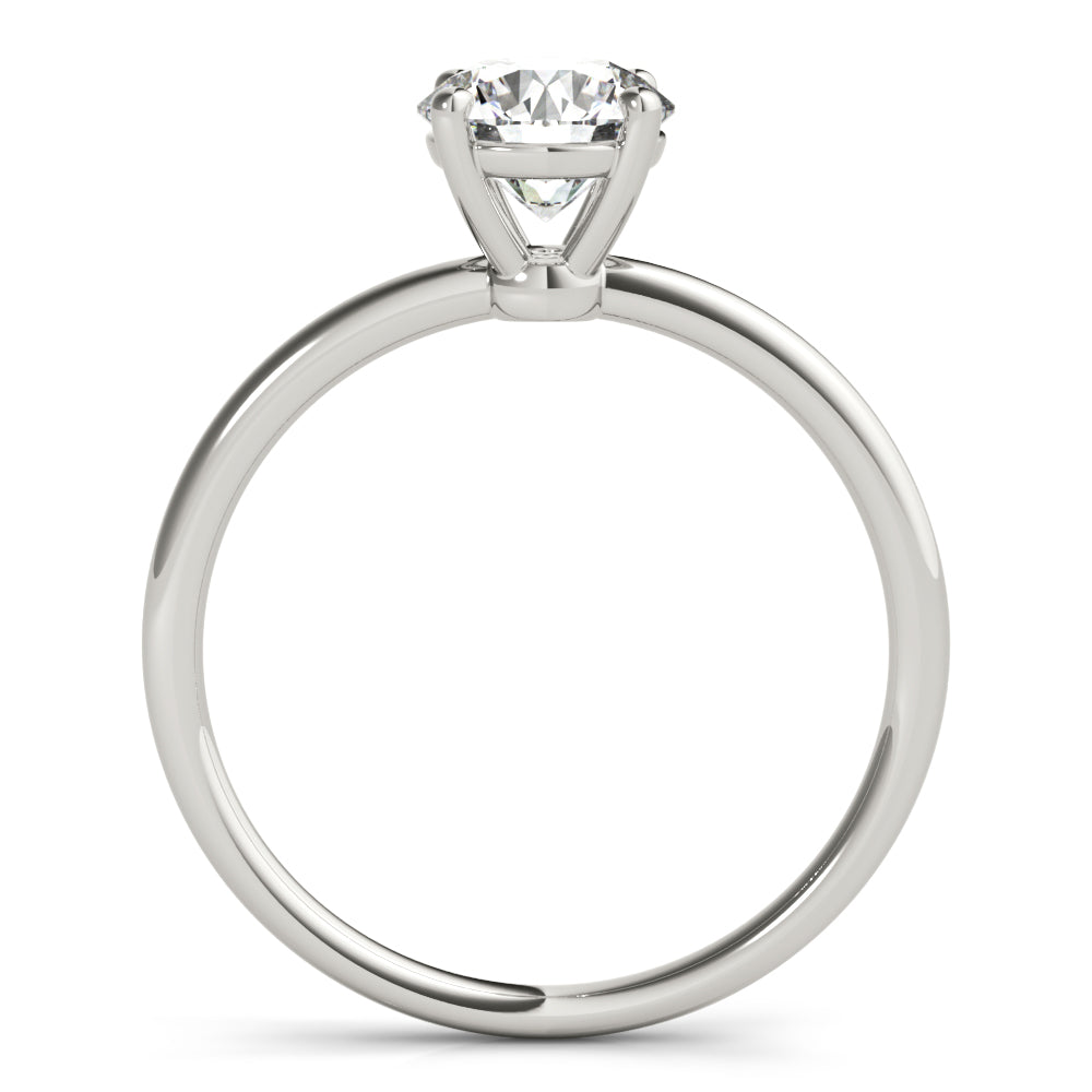 Timeless Solitaire Round Diamond Engagement Ring — 9K/18K Gold & Platinum
