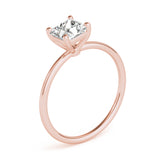 Elegant Solitaire Cut Princess Diamond Engagement Ring — 9K/18K Gold & Platinum
