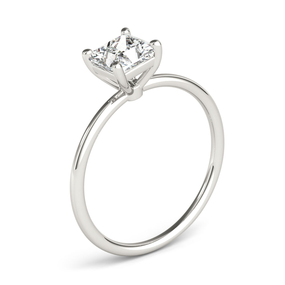 Elegant Solitaire Cut Princess Diamond Engagement Ring — 9K/18K Gold & Platinum