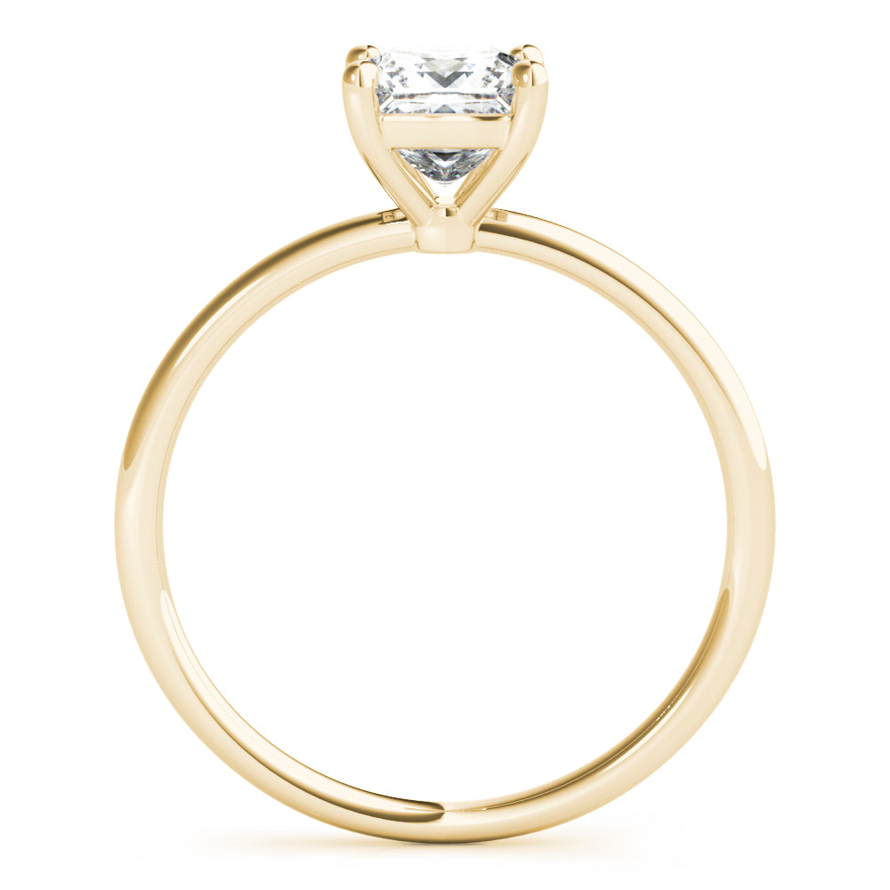 Elegant Solitaire Cut Princess Diamond Engagement Ring — 9K/18K Gold & Platinum
