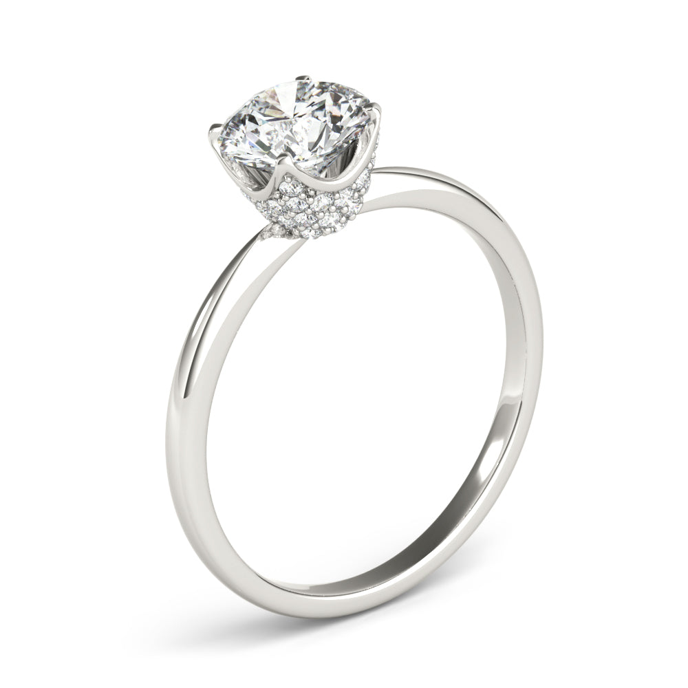 Heirloom Center Round Diamond Engagement Ring — 9K/18K Gold & Platinum