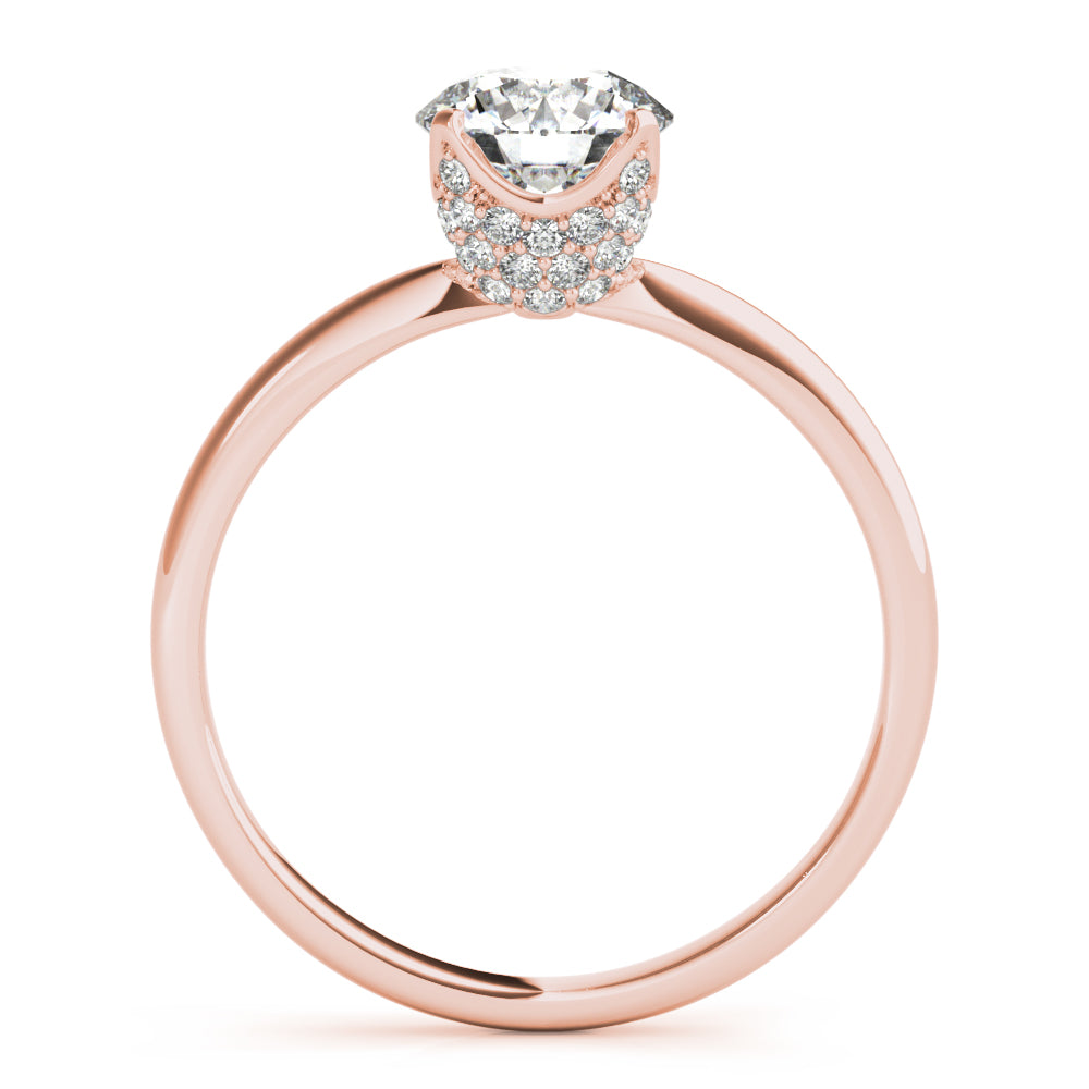 Heirloom Center Round Diamond Engagement Ring — 9K/18K Gold & Platinum