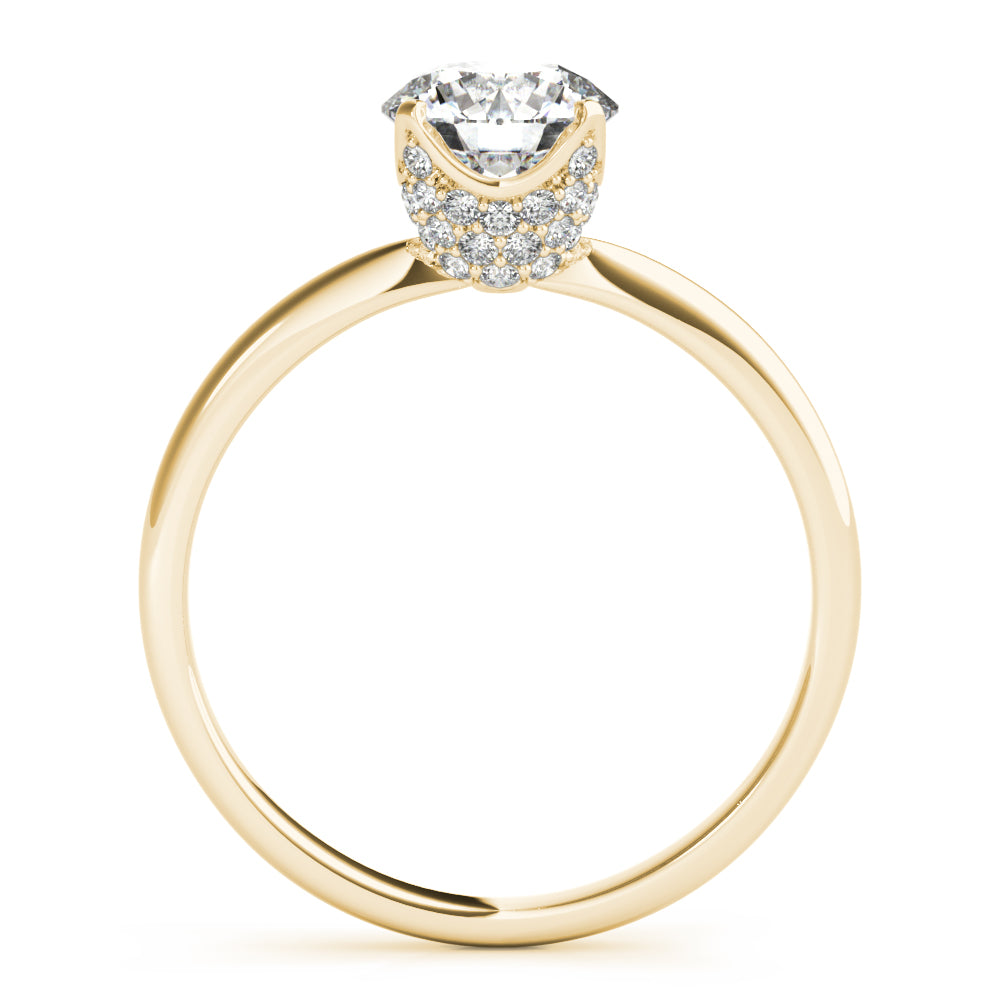 Heirloom Center Round Diamond Engagement Ring — 9K/18K Gold & Platinum