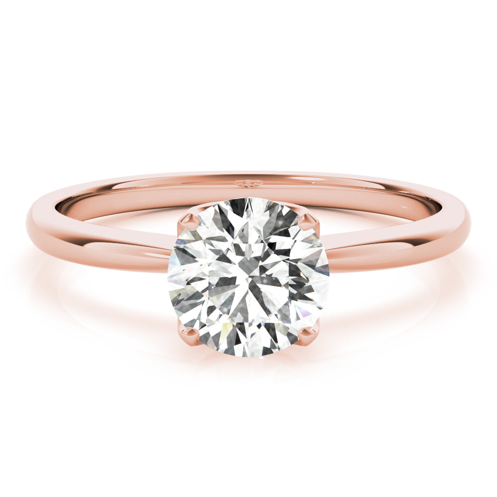 Heirloom Center Round Diamond Engagement Ring — 9K/18K Gold & Platinum
