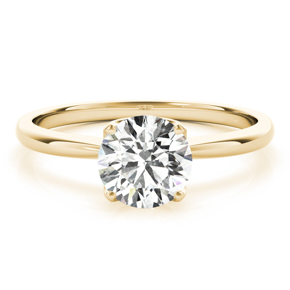 Heirloom Center Round Diamond Engagement Ring — 9K/18K Gold & Platinum