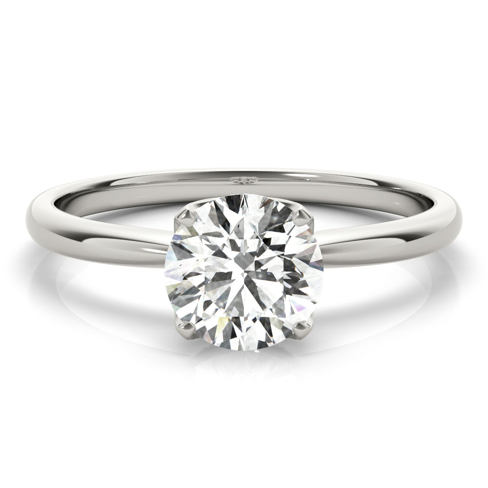 Heirloom Center Round Diamond Engagement Ring — 9K/18K Gold & Platinum