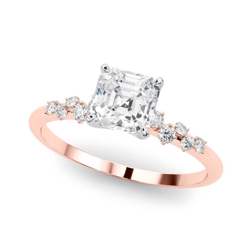 Regal Fashion Rings Oval Diamond Engagement Ring — 9K/18K Gold & Platinum