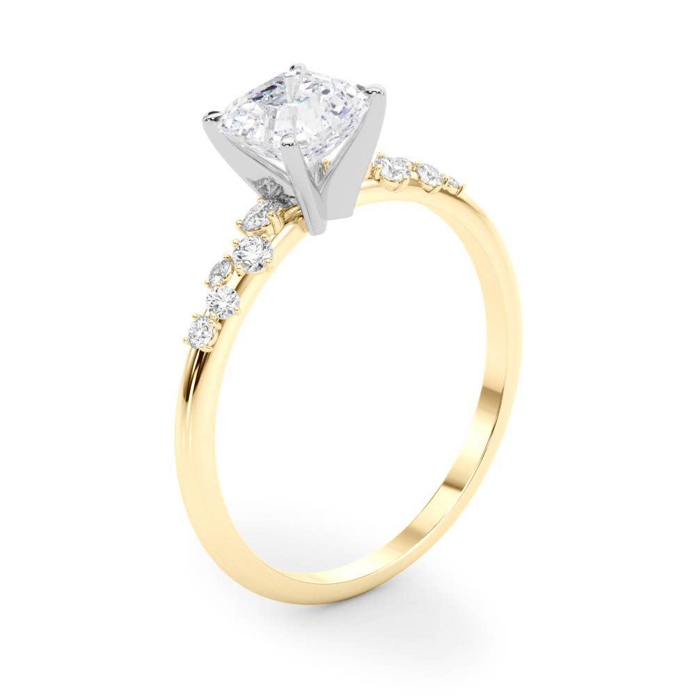 Regal Fashion Rings Oval Diamond Engagement Ring — 9K/18K Gold & Platinum