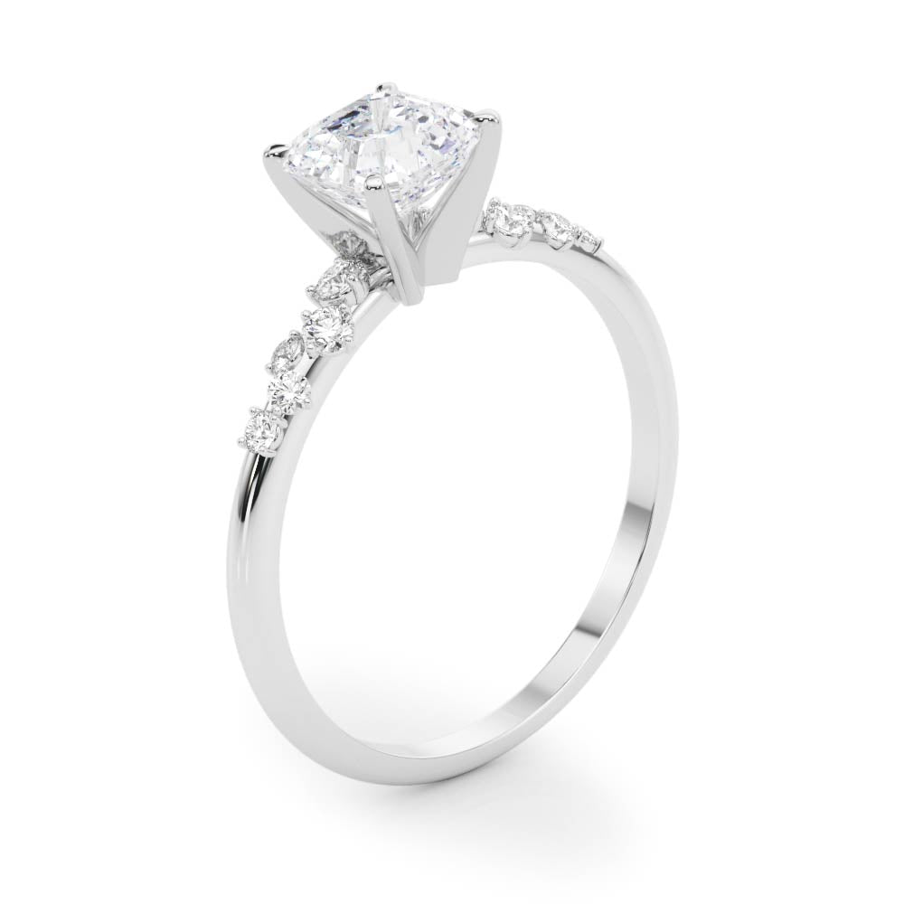 Regal Fashion Rings Oval Diamond Engagement Ring — 9K/18K Gold & Platinum