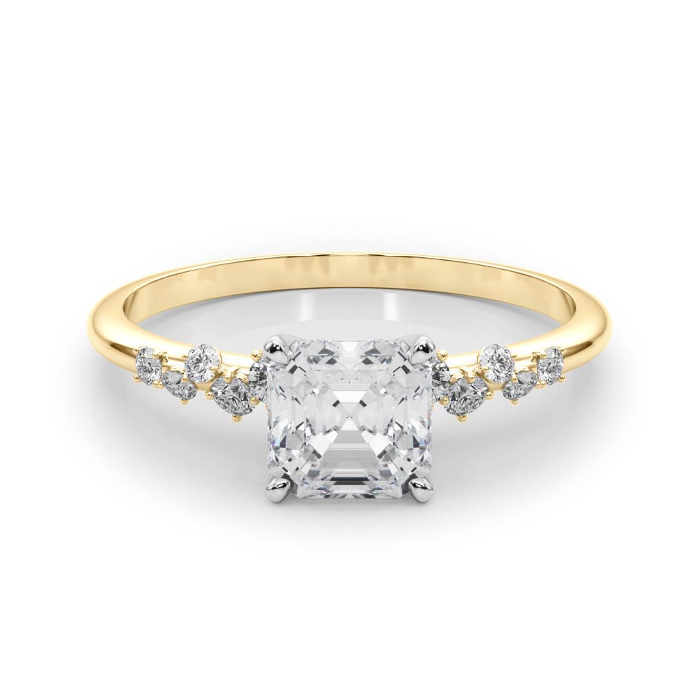 Regal Fashion Rings Oval Diamond Engagement Ring — 9K/18K Gold & Platinum
