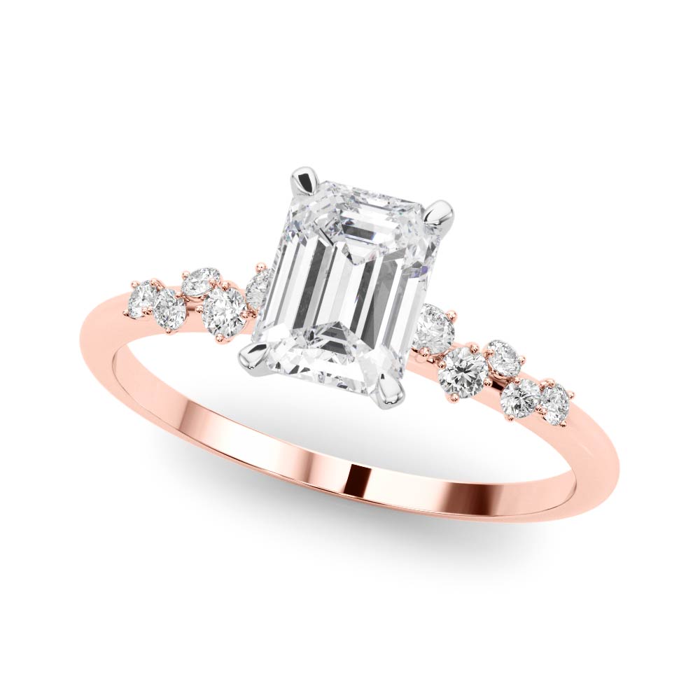 Regal Fashion Rings Oval Diamond Engagement Ring — 9K/18K Gold & Platinum