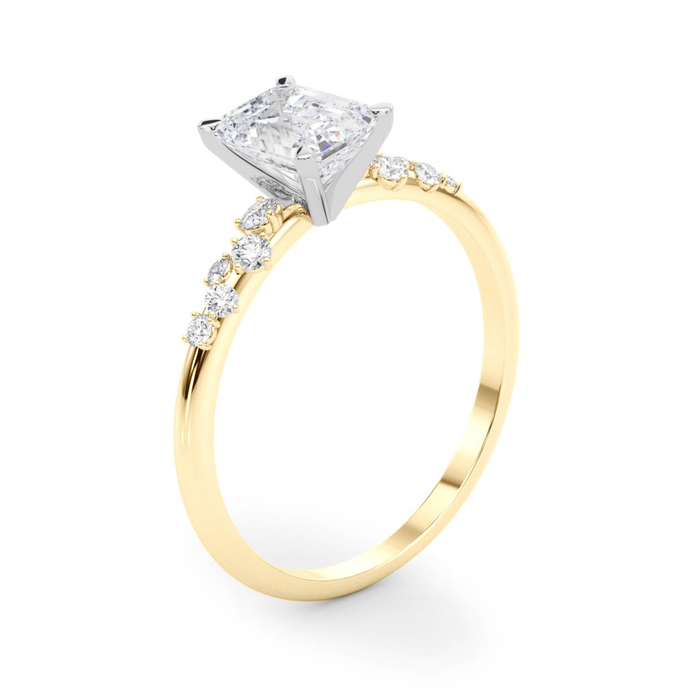 Regal Fashion Rings Oval Diamond Engagement Ring — 9K/18K Gold & Platinum