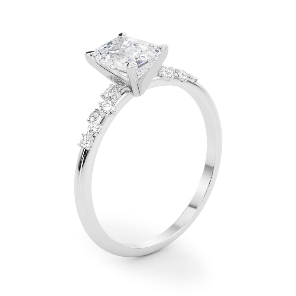 Regal Fashion Rings Oval Diamond Engagement Ring — 9K/18K Gold & Platinum