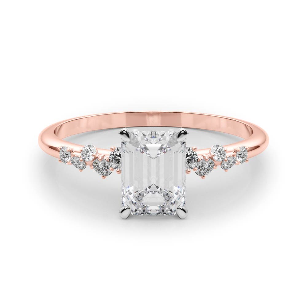 Regal Fashion Rings Oval Diamond Engagement Ring — 9K/18K Gold & Platinum