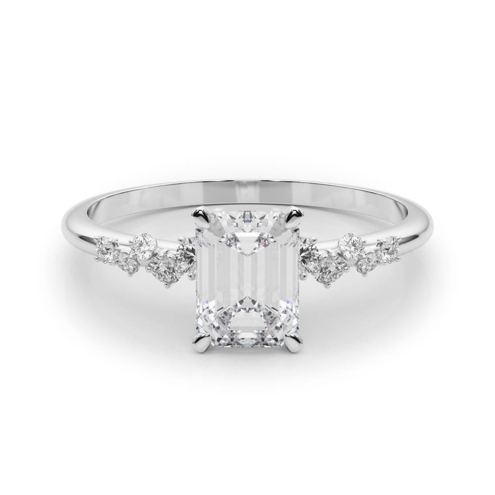 Regal Fashion Rings Oval Diamond Engagement Ring — 9K/18K Gold & Platinum