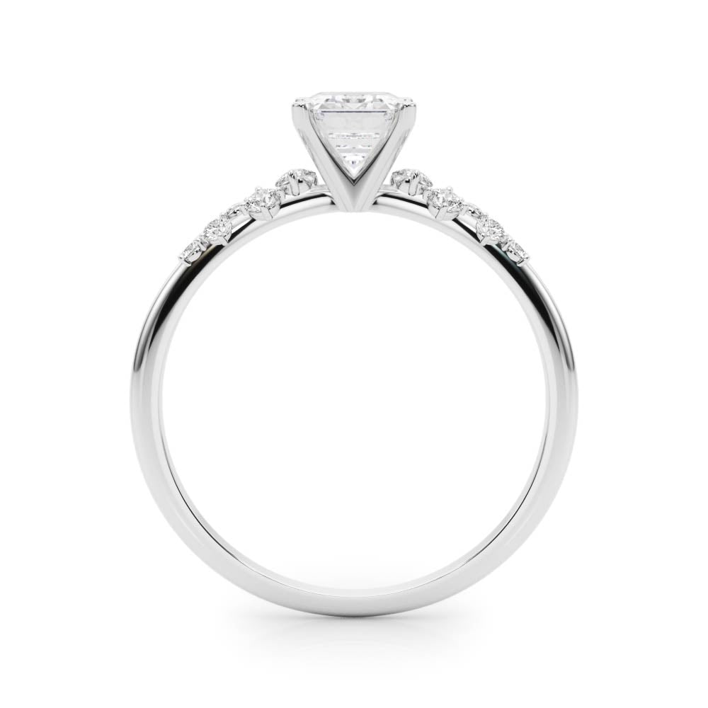 Regal Fashion Rings Oval Diamond Engagement Ring — 9K/18K Gold & Platinum