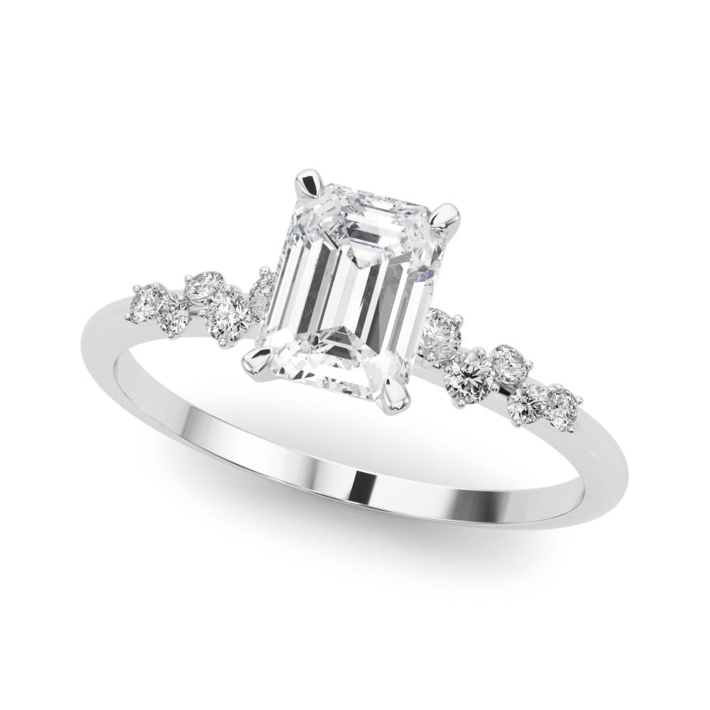 Regal Fashion Rings Oval Diamond Engagement Ring — 9K/18K Gold & Platinum