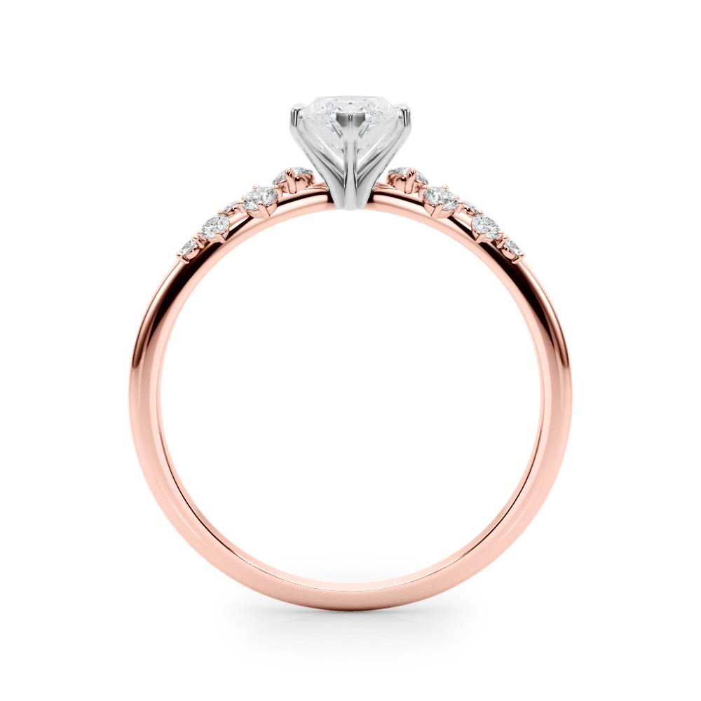 Regal Fashion Rings Oval Diamond Engagement Ring — 9K/18K Gold & Platinum