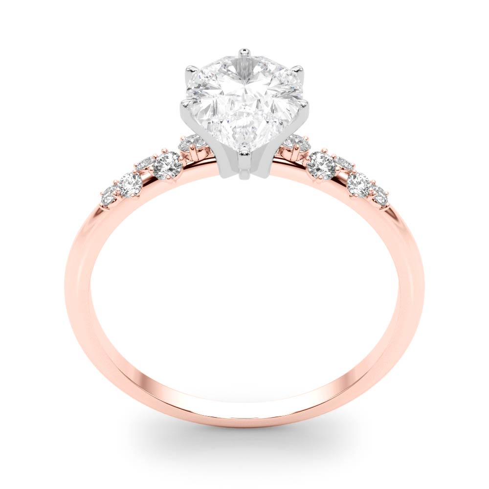 Regal Fashion Rings Oval Diamond Engagement Ring — 9K/18K Gold & Platinum