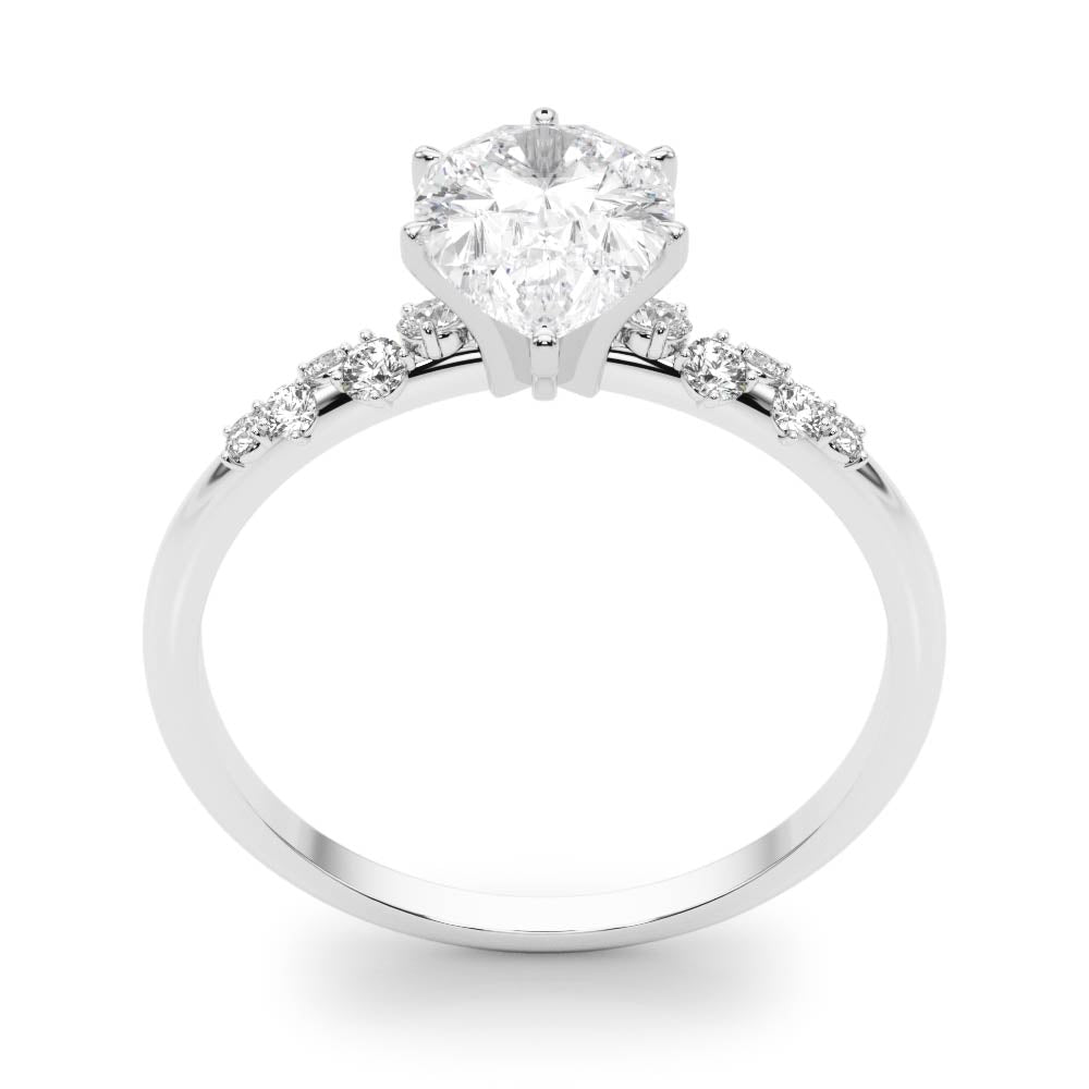 Regal Fashion Rings Oval Diamond Engagement Ring — 9K/18K Gold & Platinum