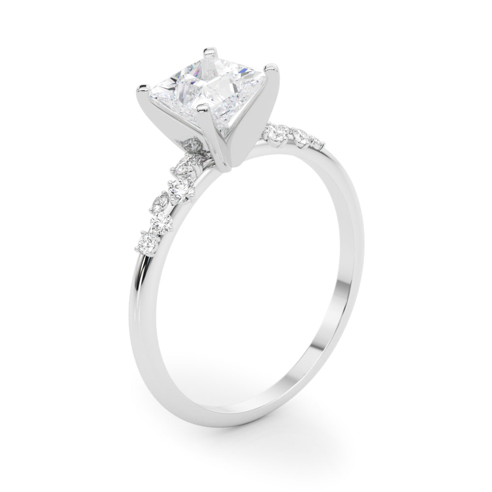 Regal Fashion Rings Oval Diamond Engagement Ring — 9K/18K Gold & Platinum