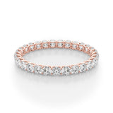 0.50-3.00ct Lab-Grown D/VVS Round Cut Diamond U Prong Full Eternity Wedding Ring