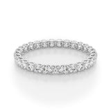 0.50-3.00ct Lab-Grown D/VVS Round Cut Diamond U Prong Full Eternity Wedding Ring