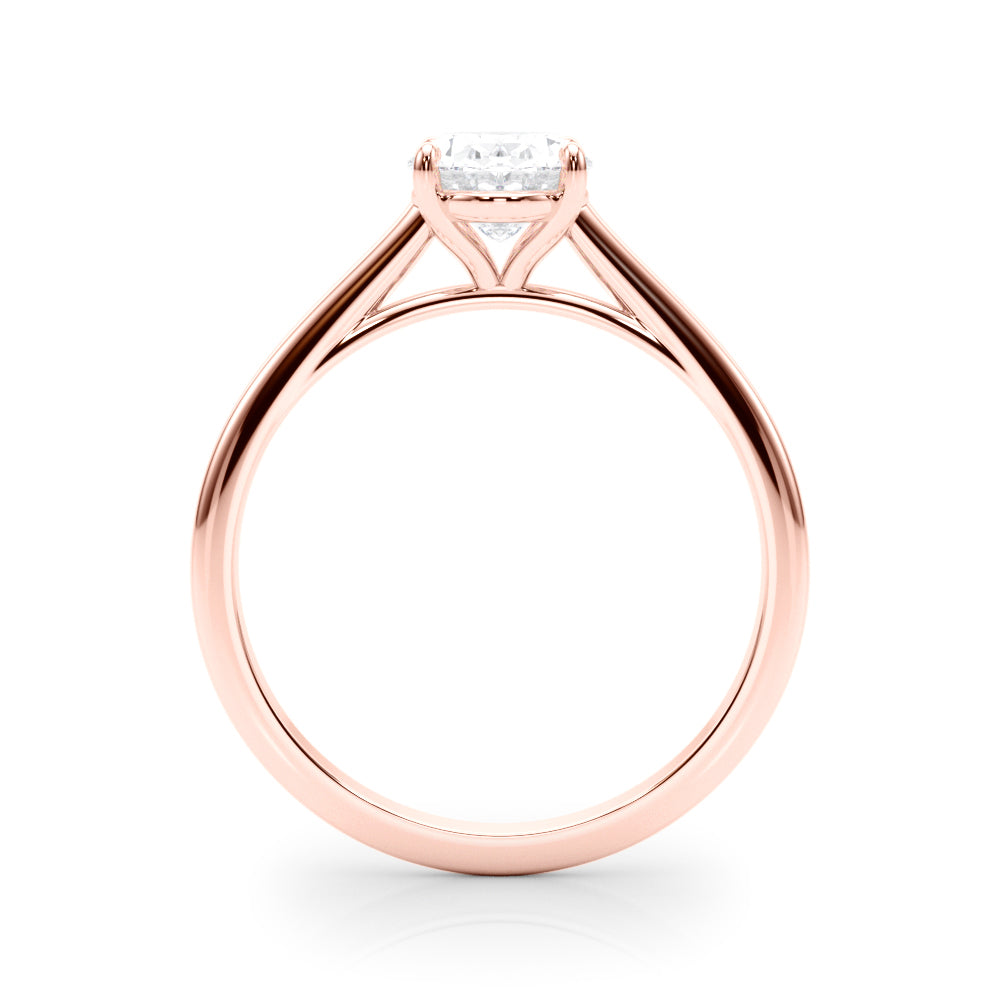 Noble Solitaire Oval Diamond Engagement Ring — 9K/18K Gold & Platinum