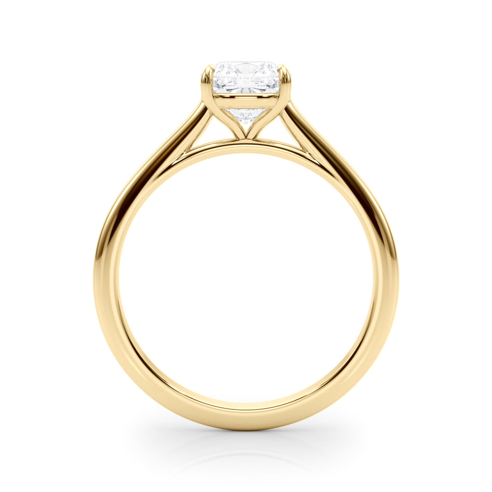 Timeless Solitaire Cushion Diamond Engagement Ring — 9K/18K Gold & Platinum