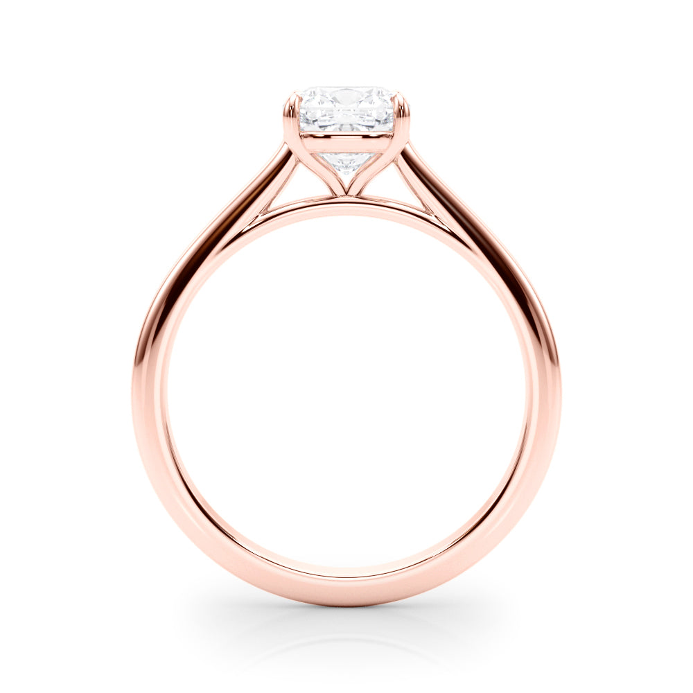 Timeless Solitaire Cushion Diamond Engagement Ring — 9K/18K Gold & Platinum