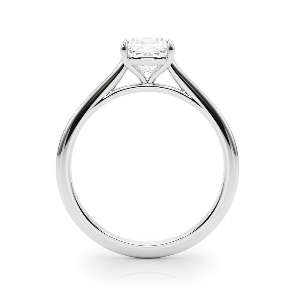 Timeless Solitaire Cushion Diamond Engagement Ring — 9K/18K Gold & Platinum