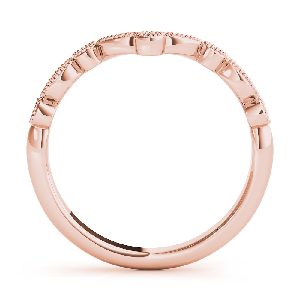 Diamond Chevron Half Eternity Ring in Gold & Platinum