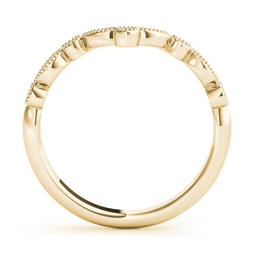 Diamond Chevron Half Eternity Ring in Gold & Platinum
