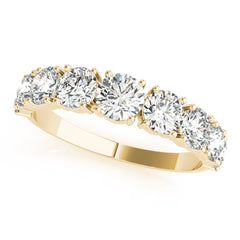 Single Prong Stackable Half Eternity Ring in Gold & Platinum