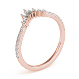 Round & Marquise Diamond Half Eternity Ring in Gold & Platinum