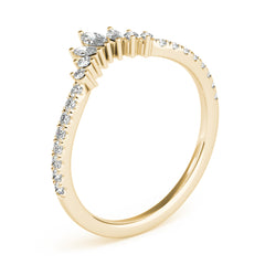 Round & Marquise Diamond Half Eternity Ring in Gold & Platinum